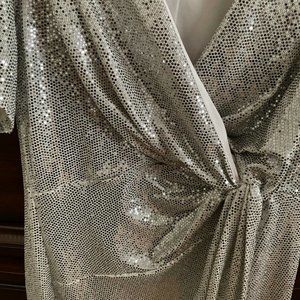 Silver sequin dress
